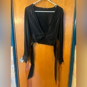 Zara Black Crop Top